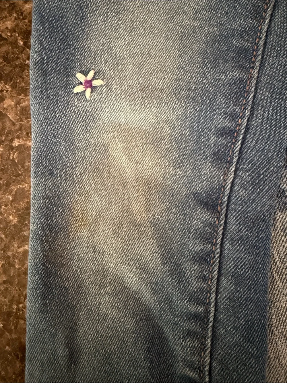3- Old Navy Girls' Multi-Blue Denim Jeans with Embroidered Stars